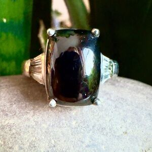 Sterling d’Joy Hematite & Topaz Ring